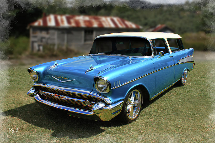 57 Chevy Wagon Photograph by Keith Hawley