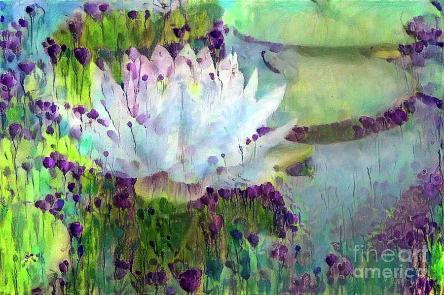 Jeweled Water Lilies #57 Digital Art by Amy Cicconi