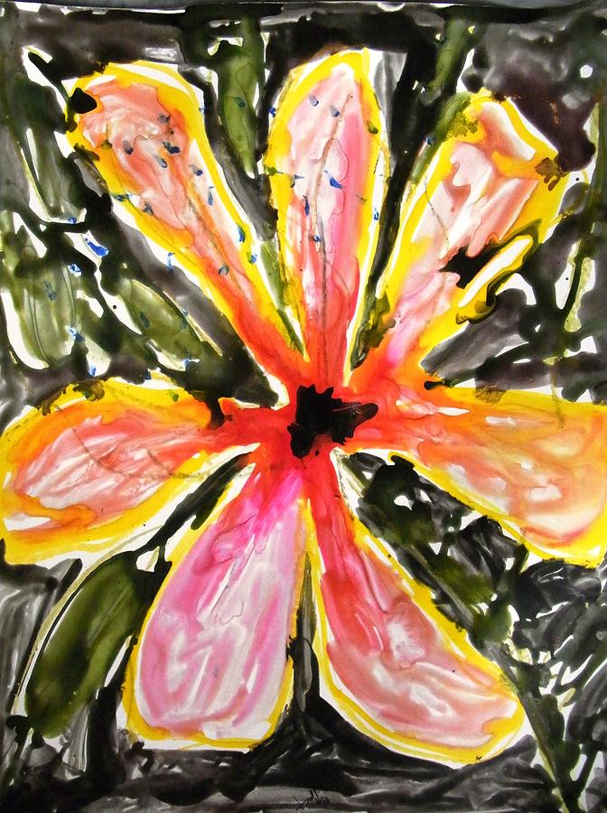 Abstract Painting - Divine Flowers #5738 by Baljit Chadha