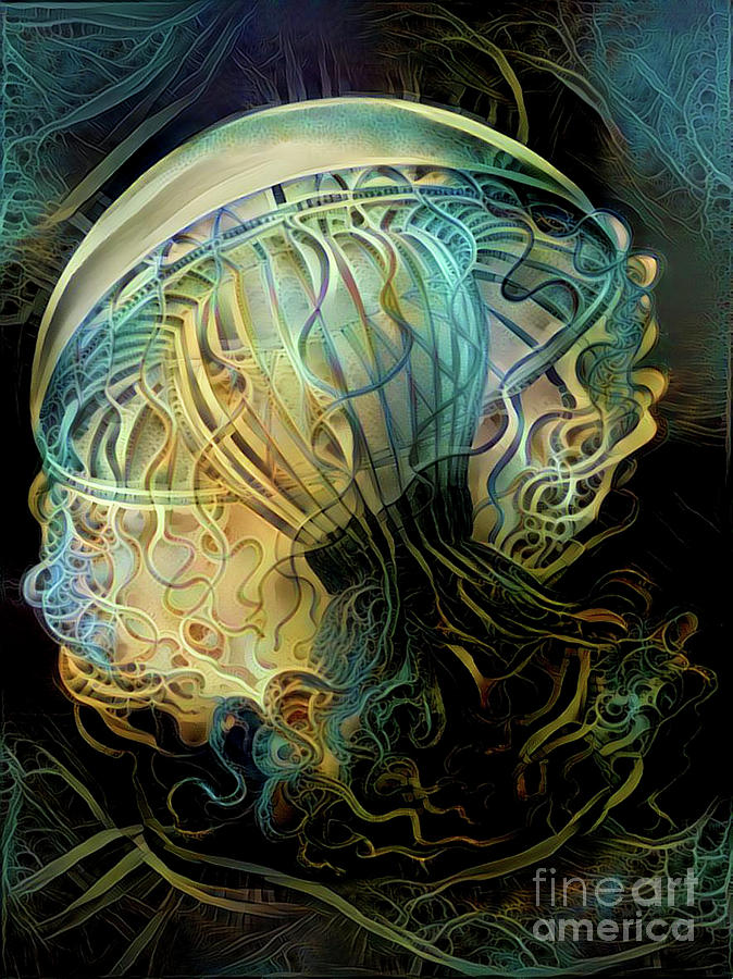 Abstract Jellyfish #58 Digital Art by Amy Cicconi