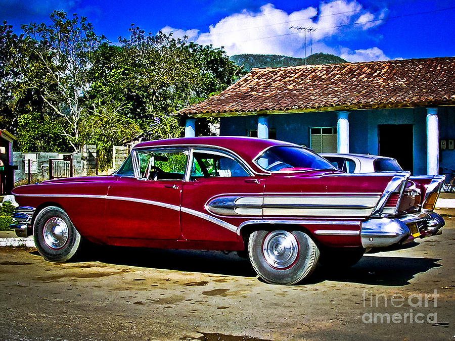 58 Buick Classic American Car in Cuba #58 Photograph by Carlos Alkmin