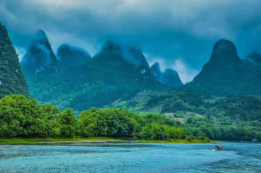 Karst mountains and Lijiang River scenery #58 Photograph by Carl Ning