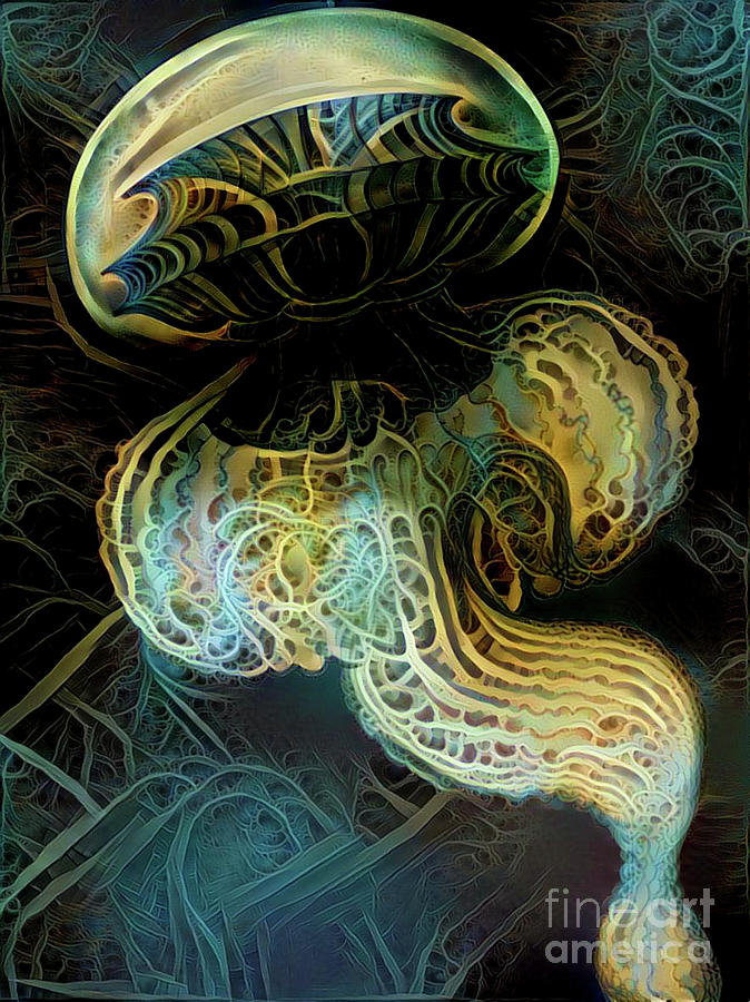 Abstract Jellyfish #59 Digital Art by Amy Cicconi