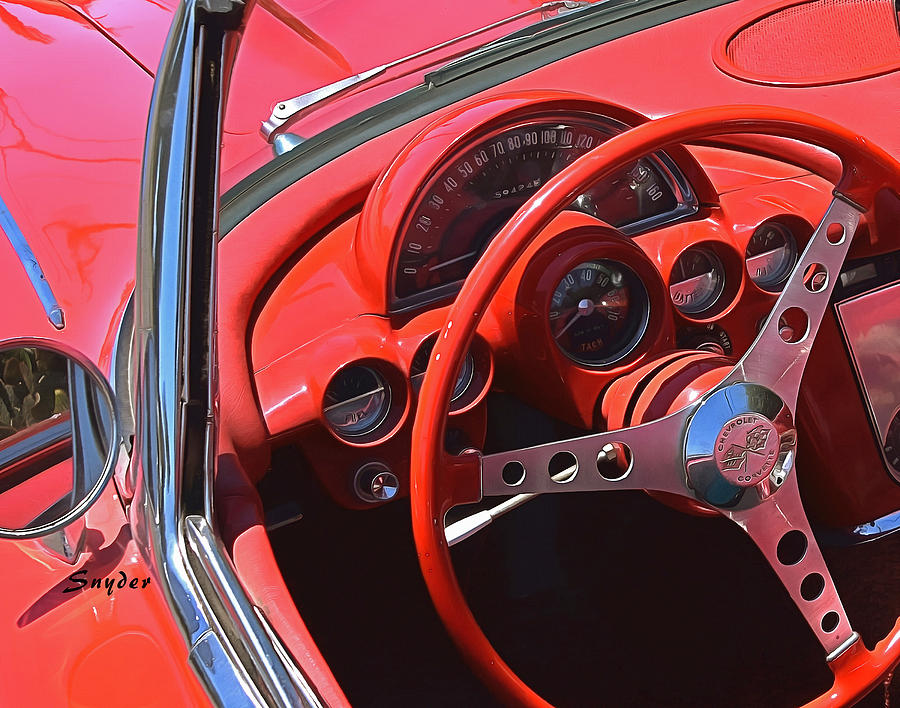 59 Corvette Steering Wheel Photograph by Floyd Snyder