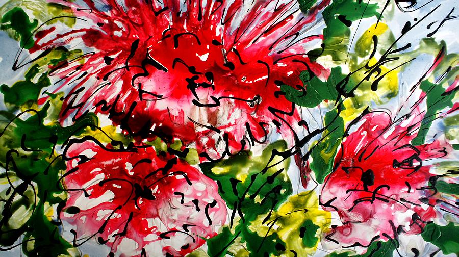 Flower Painting - Divine Blooms #59 by Baljit Chadha
