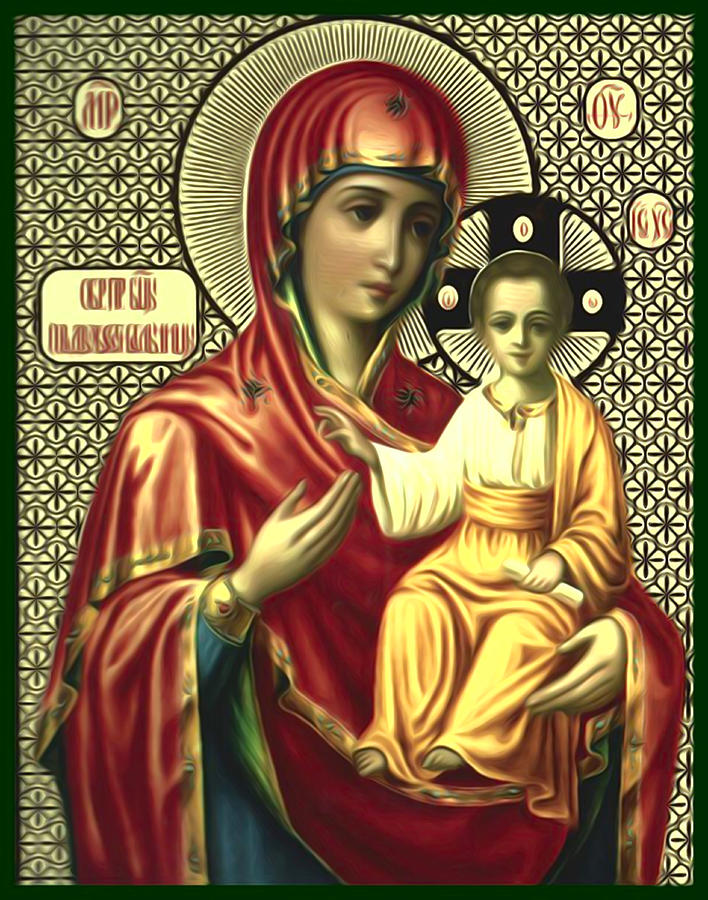 Virgin And Child Religious Art Digital Art by Carol Jackson