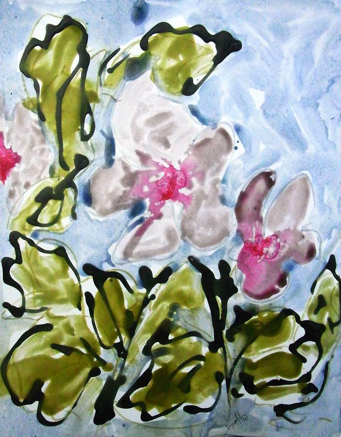 Abstract Painting - Divine Flowers #5962 by Baljit Chadha