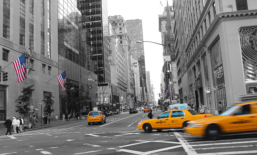 5th av NYC Photograph by Habib Ayat