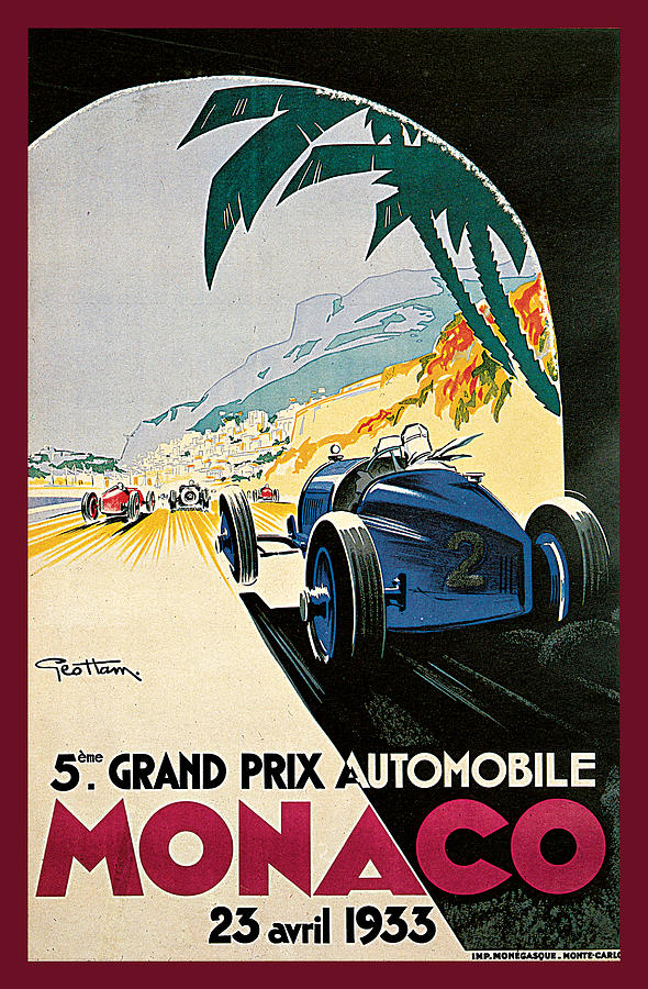 5th Grand Prix de Monaco Painting by Geo Ham