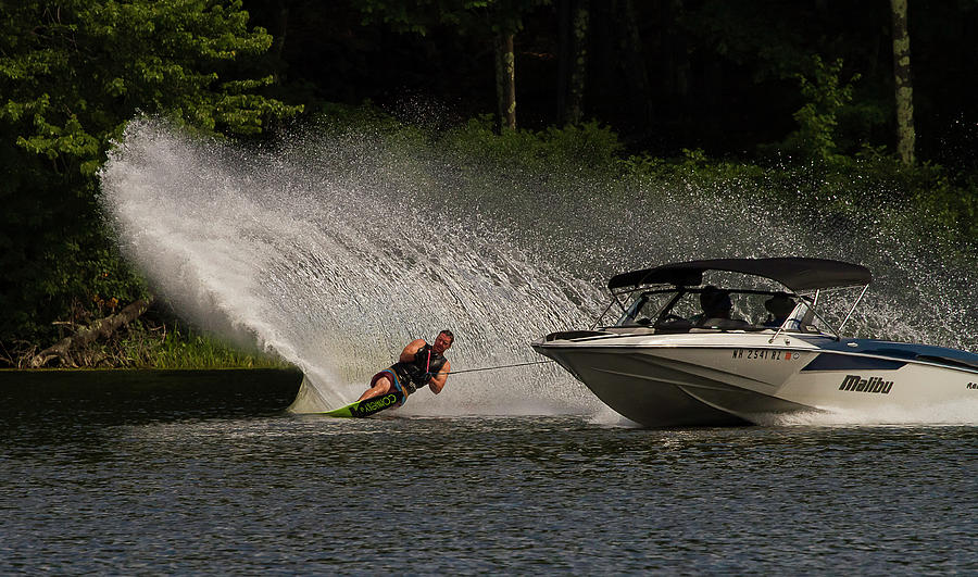38th Annual Lakes Region Open Water Ski Tournament #6 Photograph by Benjamin Dahl