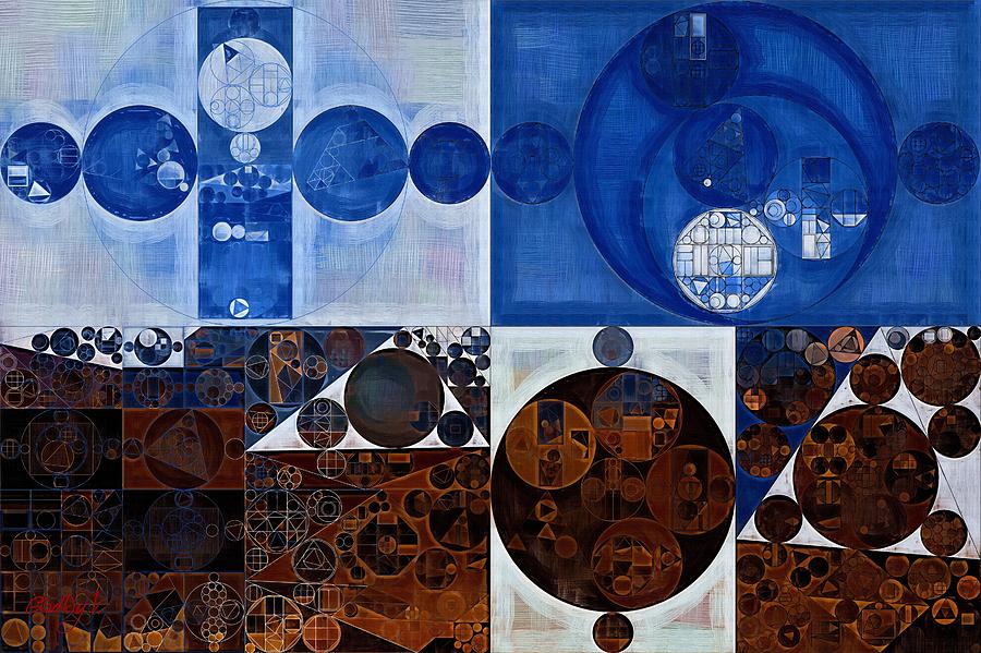 Abstract painting - Yale blue #6 Digital Art by Vitaliy Gladkiy
