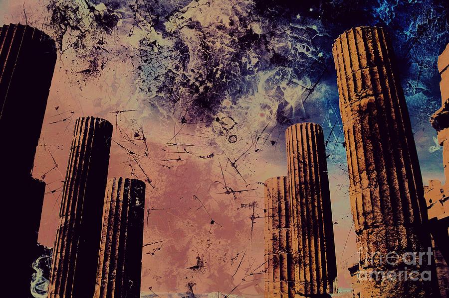 Akropolis Columns #6 Digital Art by Marina McLain