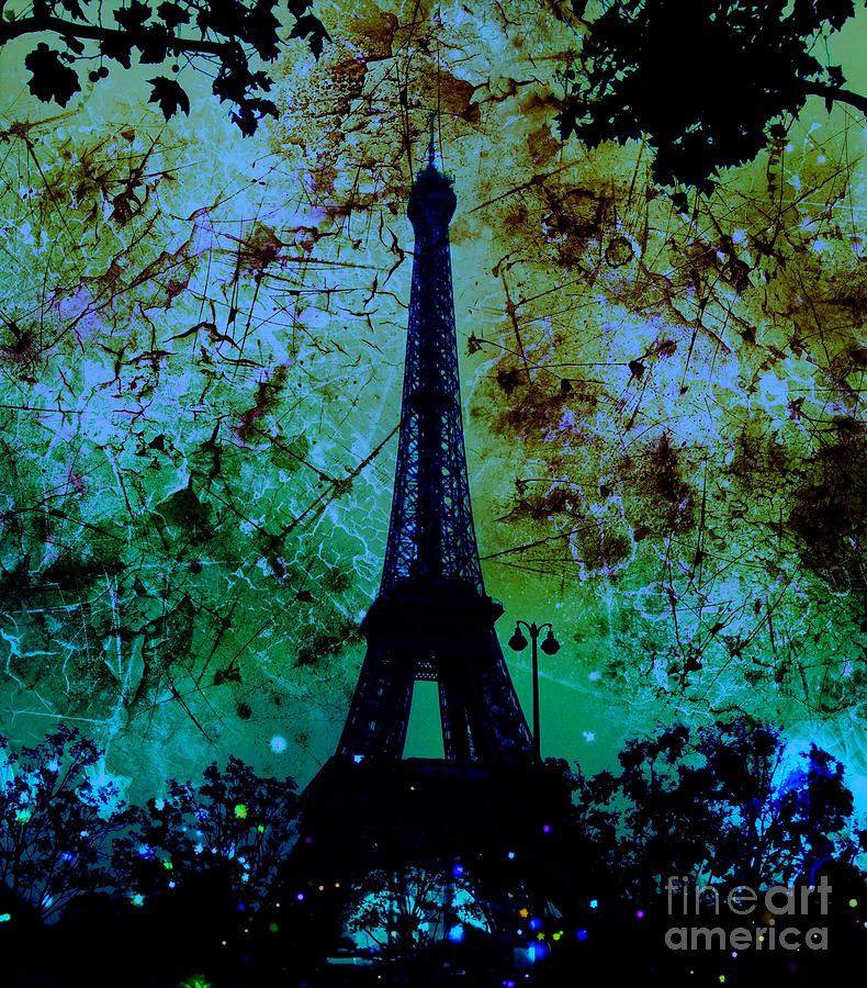 Apocalyptic Garden Party Eiffel Tower 6 Digital Art by Marina McLain