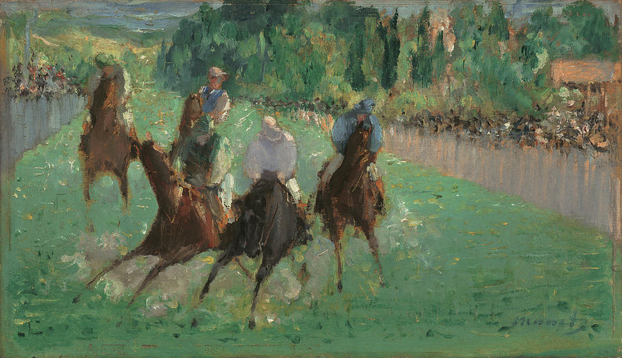 At The Races #6 Painting by Edouard Manet