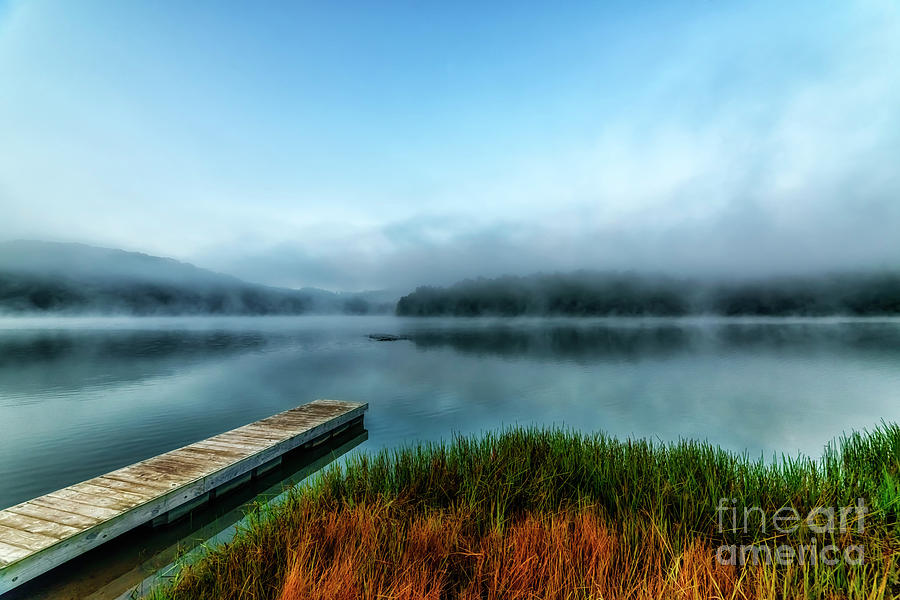 Autumn Mist on Lake #6 Photograph by Thomas R Fletcher