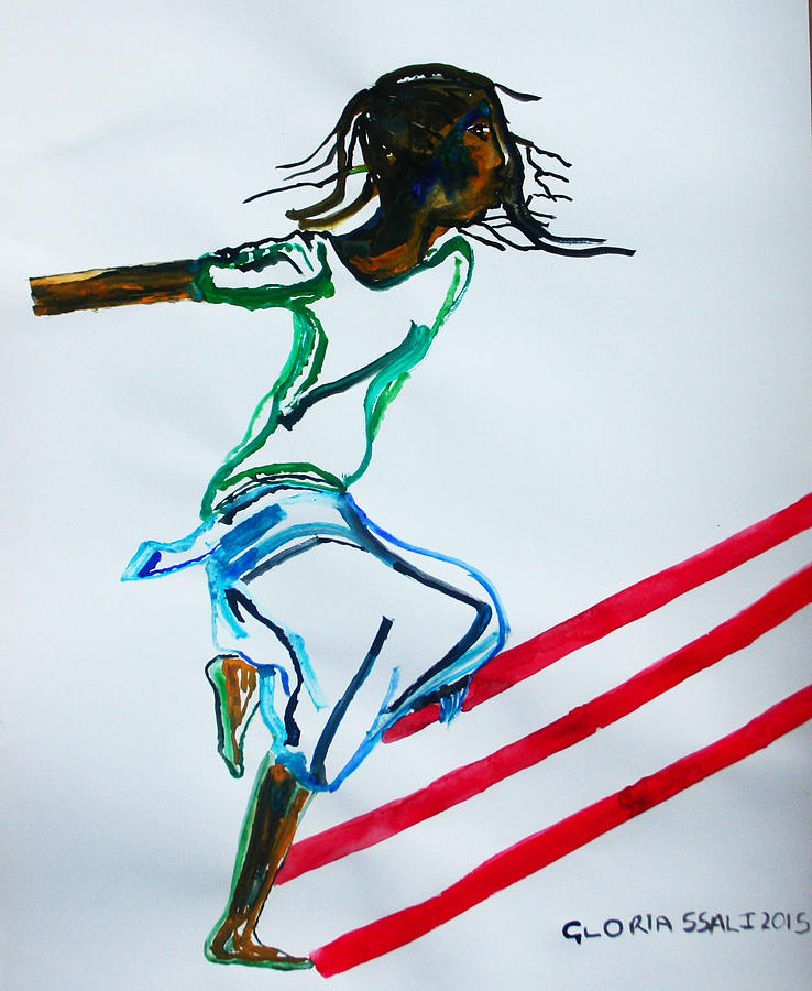 Bakiga Dance - Uganda #6 Painting by Gloria Ssali