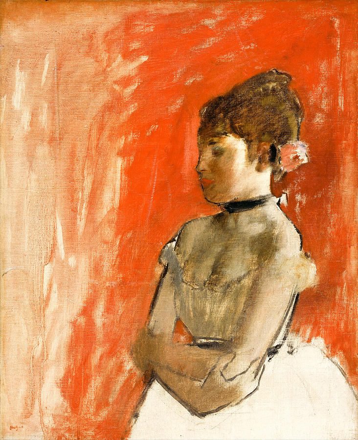 Ballet Painting - Ballet Dancer with Arms Crossed  #6 by Edgar Degas
