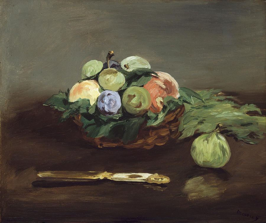 Basket of Fruit #6 Painting by Edouard Manet
