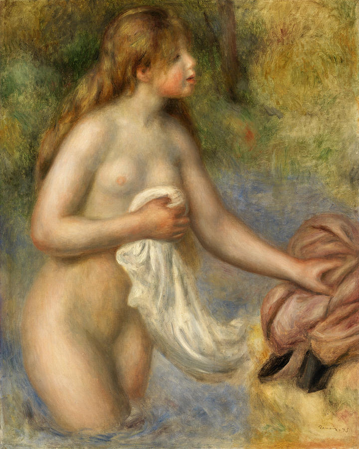 Bather #7 Painting by Pierre Auguste Renoir