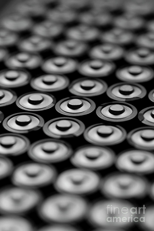 Batteries In Rows Abstract Photograph