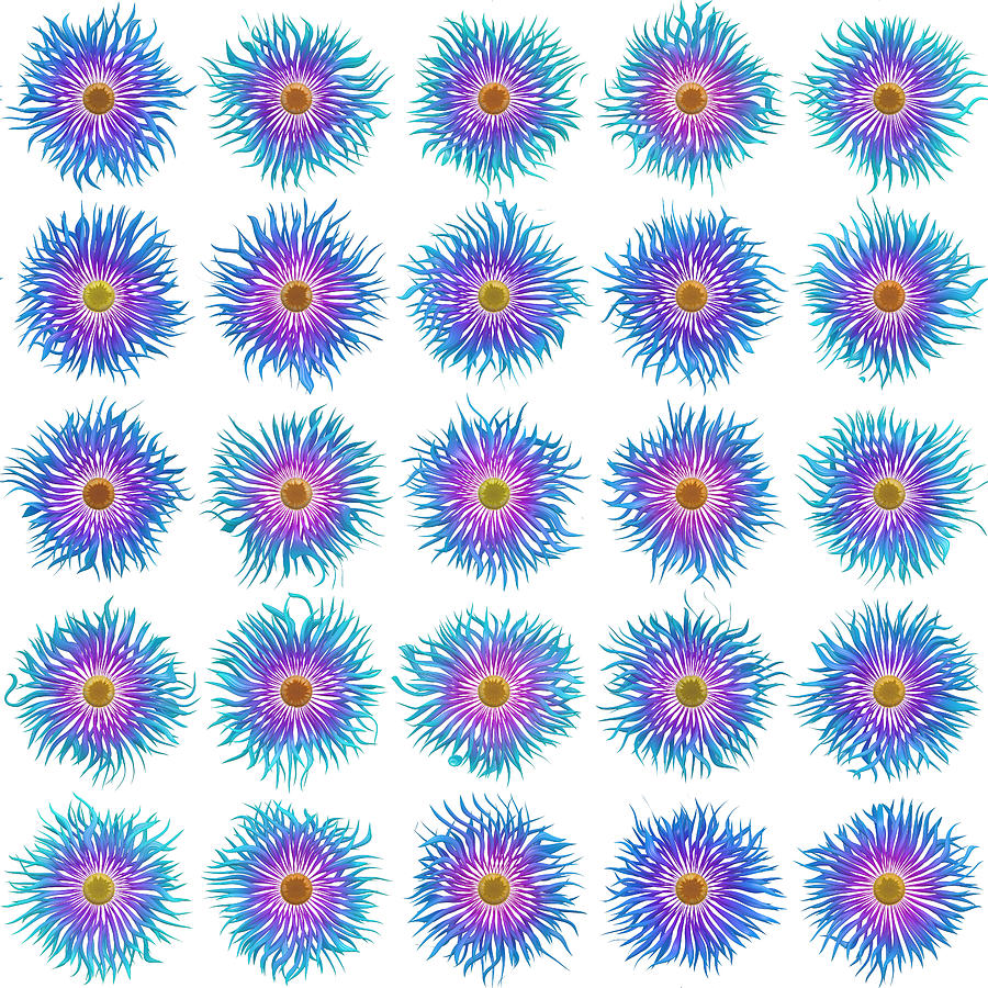 Bloom set generated texture #6 Digital Art by Miroslav Nemecek