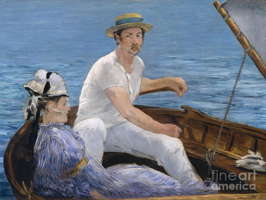 Impressionism Painting - Boating by Edouard Manet