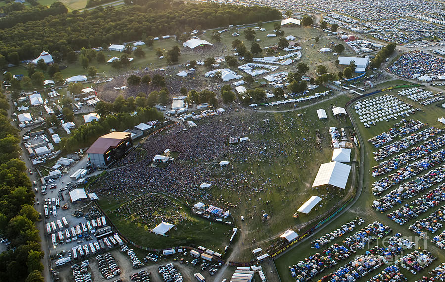 Bonnaroo Music Festival Aerial Photo Photograph by David Oppenheimer