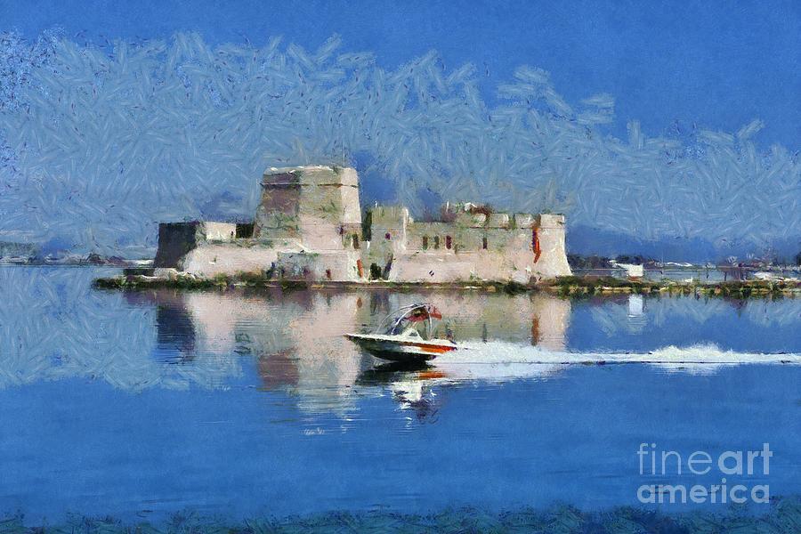 Bourtzi fortress #6 Painting by George Atsametakis