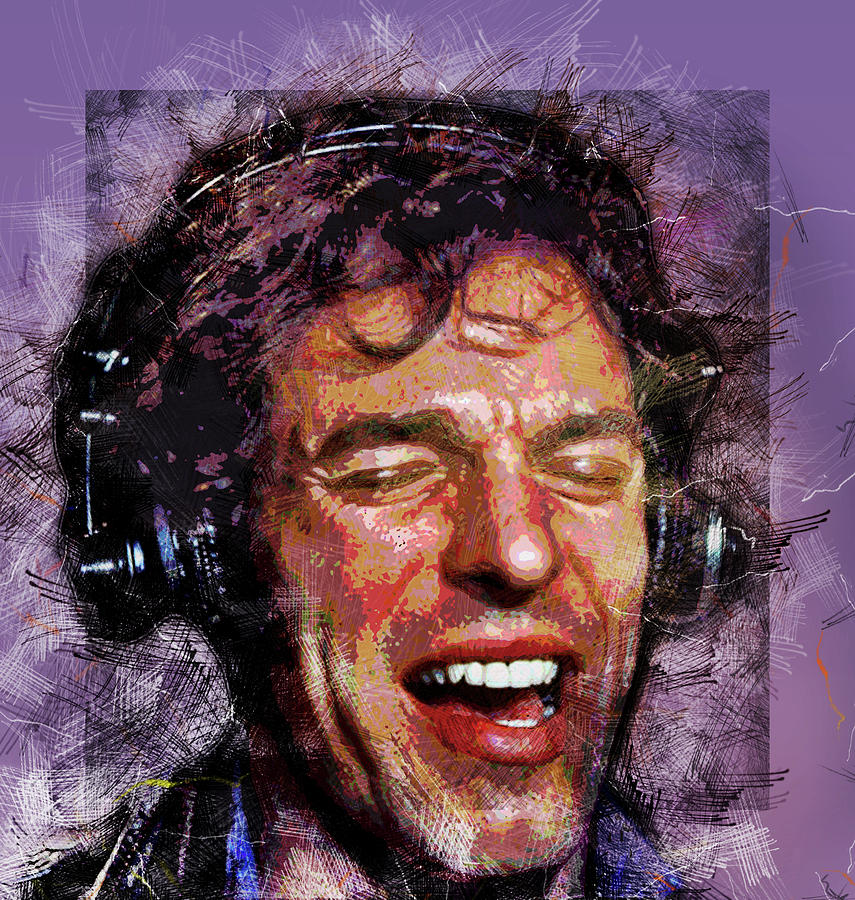 Bruce Springsteen Digital Art By Lilia Kosvintseva