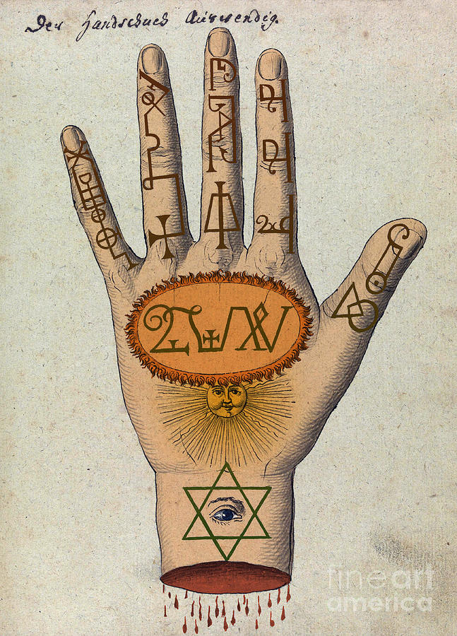 Magic Photograph - Cabbalistic Signs And Sigils, 18th #6 by Science Source