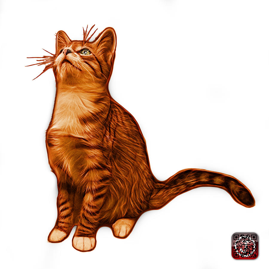 Cat Art - 3771 WB #6 Painting by James Ahn