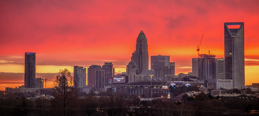 Charlotte The Queen City Skyline At Sunrise #6 Photograph by Alex Grichenko