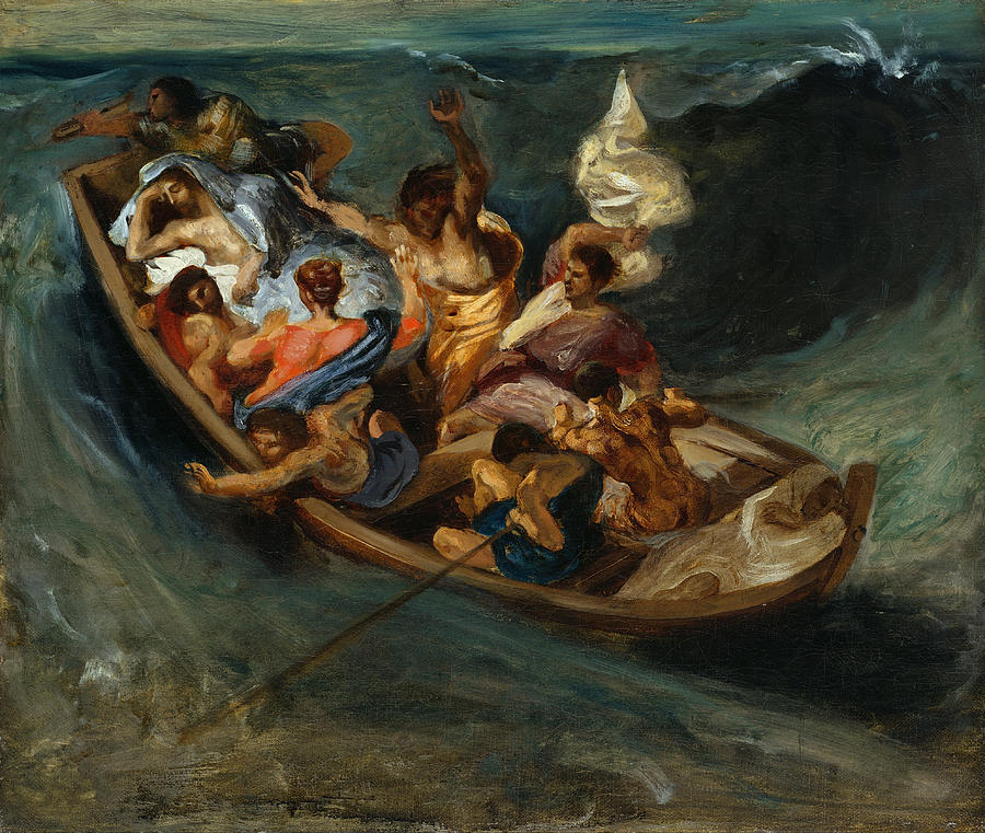 Christ Painting - Christ on the Sea of Galilee by Eugene Delacroix Christ Painting - Christ on the Sea of Galilee by Eugene Delacroix