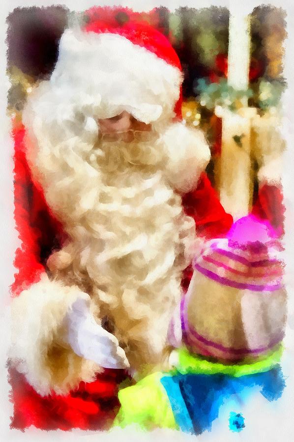 Christmas Painting - Christmas Santa Claus #6 by Esoterica Art Agency