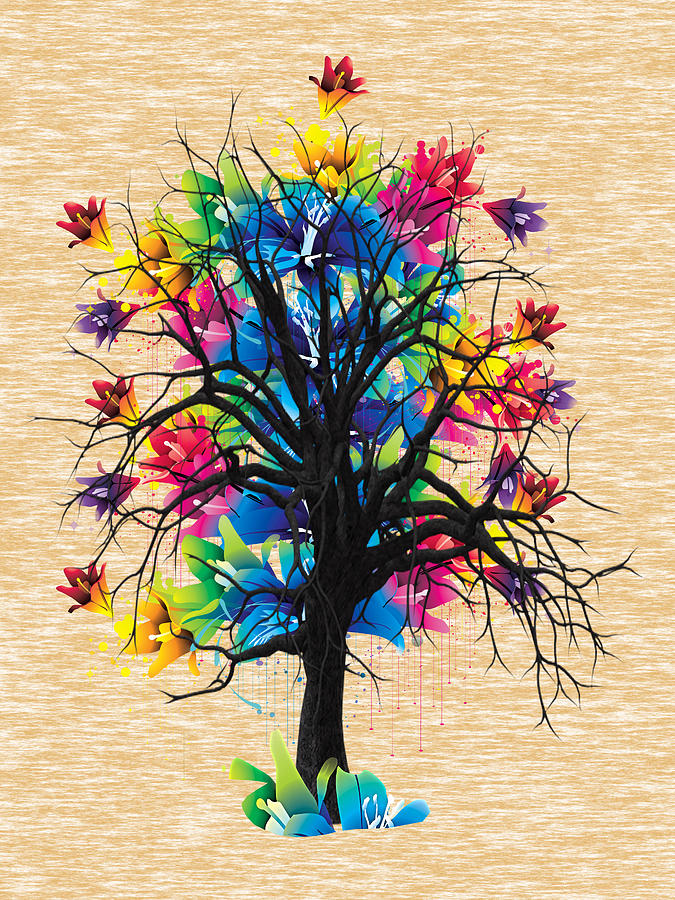 Tree Mixed Media - Color Tree Collection #6 by Marvin Blaine