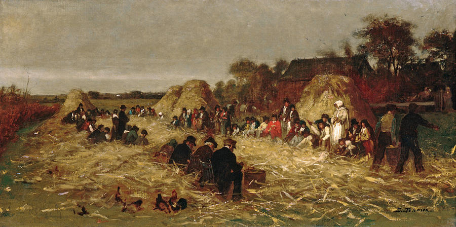 Corn Husking at Nantucket #8 Painting by Eastman Johnson