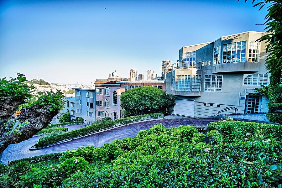 Curvy Winding Lombard Street San Francisco #6 Photograph by Alex Grichenko