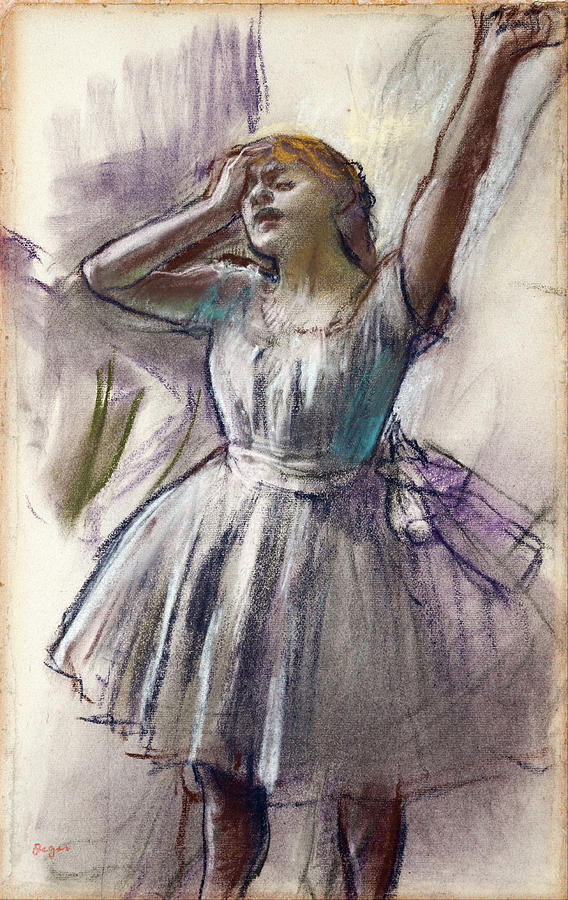 Dancer Painting - Dancer Stretching  #6 by Edgar Degas