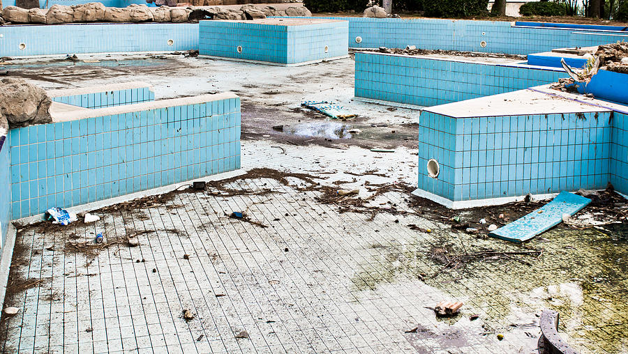 Spring Photograph - Derelict swimming pool #6 by Tom Gowanlock