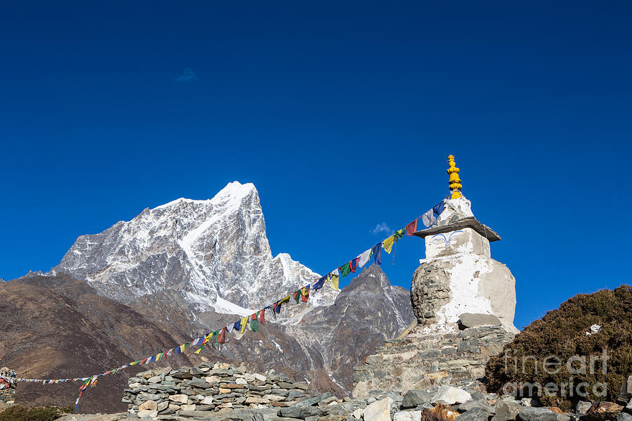 Dingboche stupa in Nepal #6 Photograph by Didier Marti