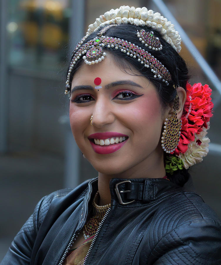 Diwali Festival NYC 2017 Female Classical Dancer #6 Photograph by Robert Ullmann