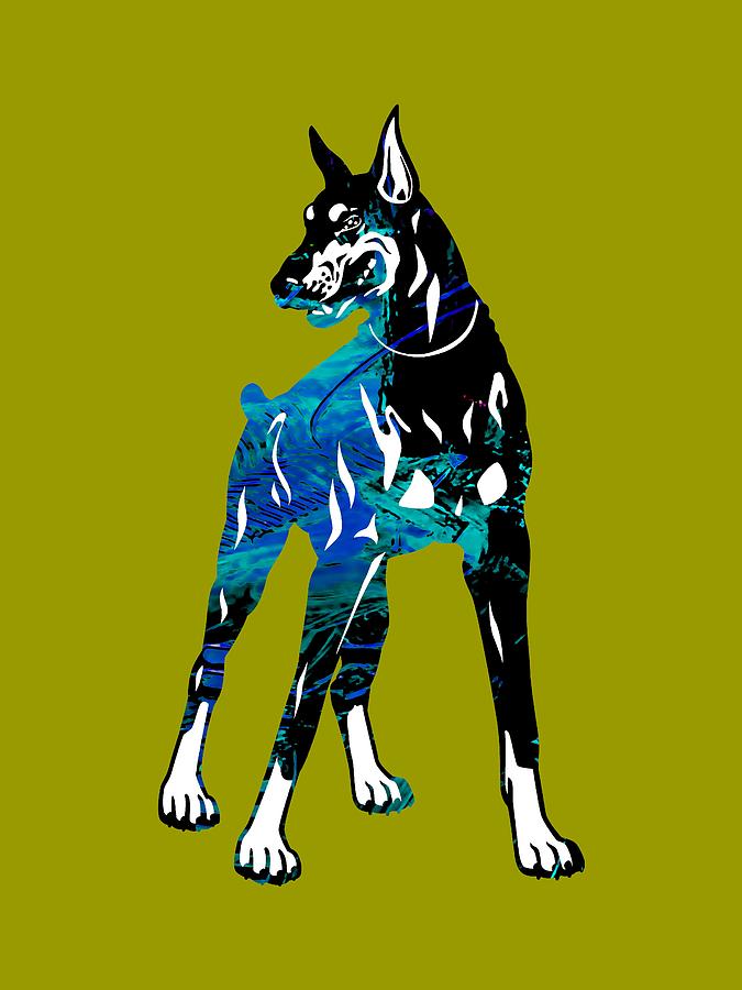 Dog Mixed Media - Doberman Pinscher Collection #6 by Marvin Blaine