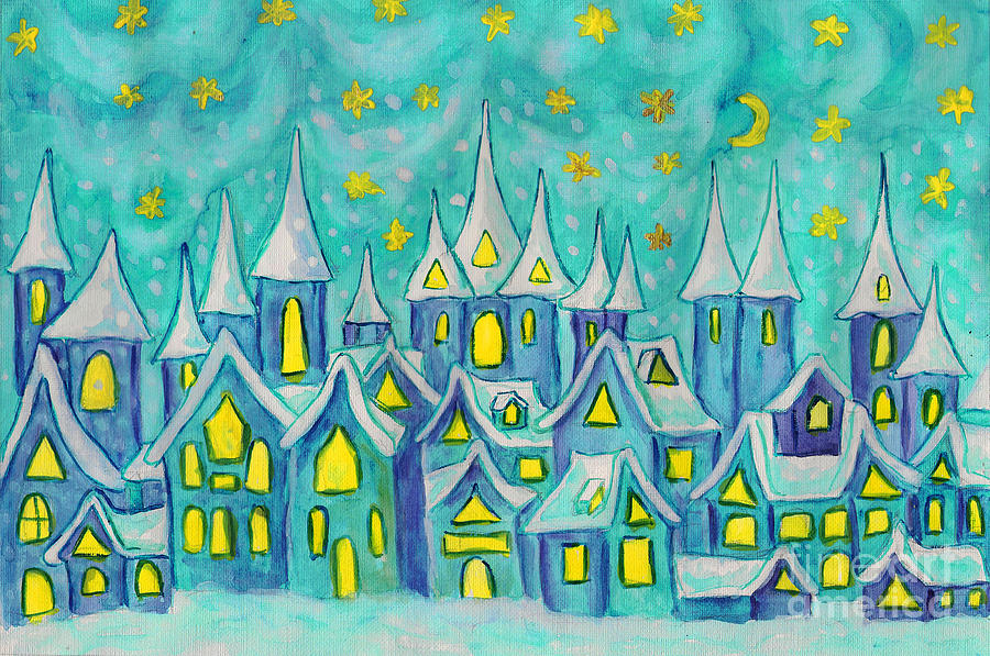 Dreamstown, painting #6 Painting by Irina Afonskaya