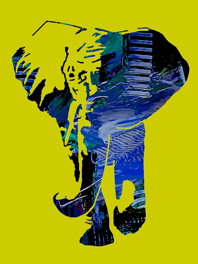 Elephant Mixed Media - Elephant Collection #6 by Marvin Blaine
