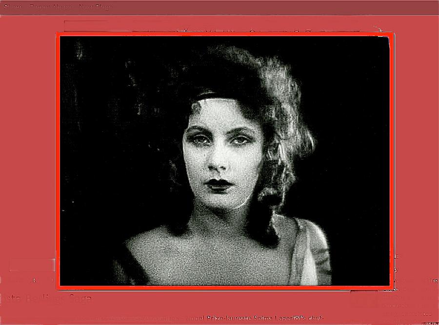 Film Homage Greta Garbo Gosta Berling 1924 Collage Color Added 2008 #6 Photograph by David Lee Guss
