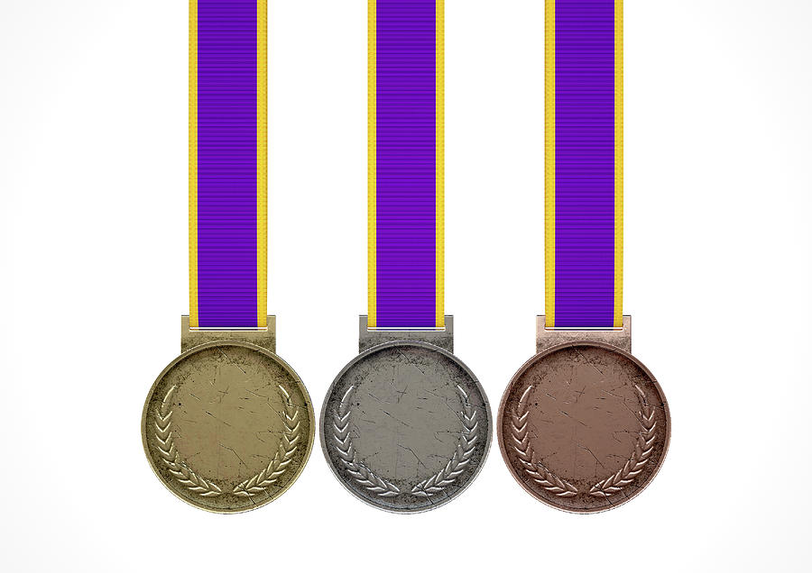 Sports Digital Art - First Second And Third Medals #6 by Allan Swart