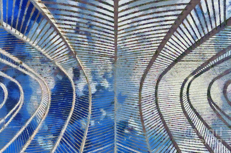 Fish eye view of Archway in Olympic stadium #1 Painting by George Atsametakis