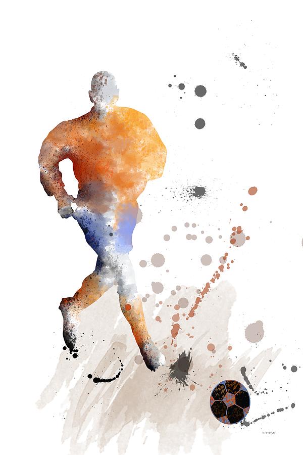 Sports Digital Art - Football Player #7 by Marlene Watson