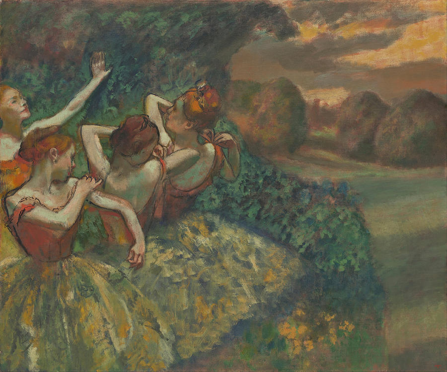 Four Dancers #6 Painting by Edgar Degas