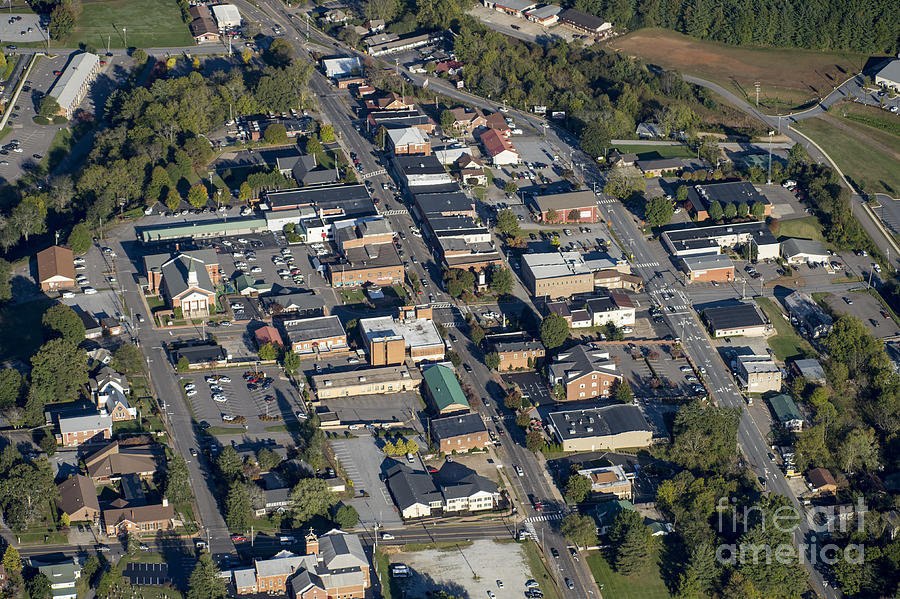 Franklin North Carolina Aerial Photo Photograph by David Oppenheimer